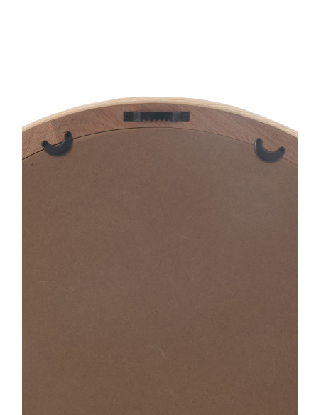 Miroir mural rond en rotin/verre naturel grandJ-Line