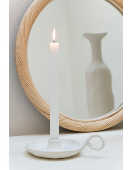 Miroir mural rond en rotin/verre naturel de taille moyenneJ-Line Miroir mural rond en rotin/verre naturel de taille moyenneJ-Line