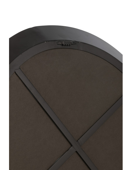 Miroir mural rond en métal/verre noir petitJ-Line Miroir mural rond en métal/verre noir petitJ-Line