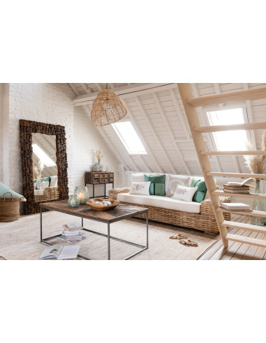 MIROIR SYMA EN BOIS RECYCLÉ/MIROIR NATUREL GRANDJ-Line