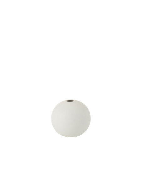 Vase Balle en céramique blanc mat petitJ-Line Vase Balle en céramique blanc mat petitJ-Line