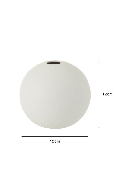 Vase Balle en céramique blanc mat petitJ-Line Vase Balle en céramique blanc mat petitJ-Line