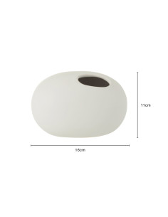 Vase ovale en céramique blanc mat petitJ-Line 2