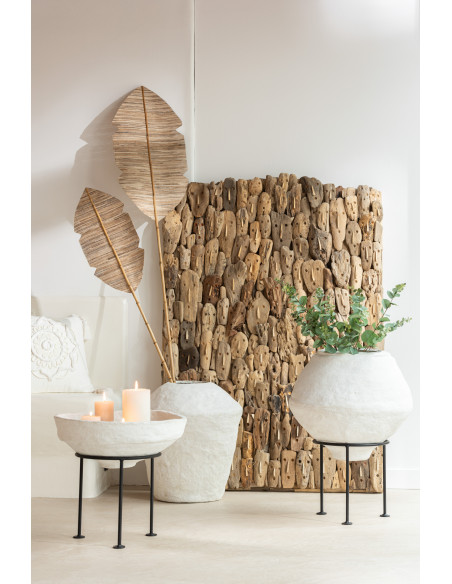 Vase Grand Tchad Papier Mâché BlancJ-Line Vase Grand Tchad Papier Mâché BlancJ-Line