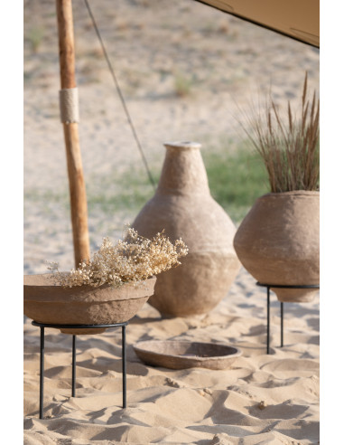 Vase Extra-Large Chad Papier Mache BrownJ-Line