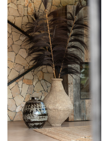 Vase Extra-Large Chad Papier Mache BrownJ-Line