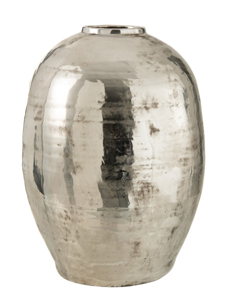 Vase rond en métal argenté AryaJ-Line Vase rond en métal argenté AryaJ-Line