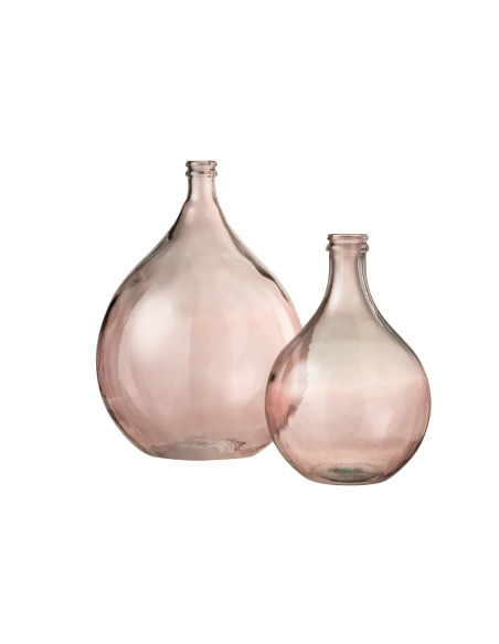 Vase Lisbonne en verre saumon grandJ-Line