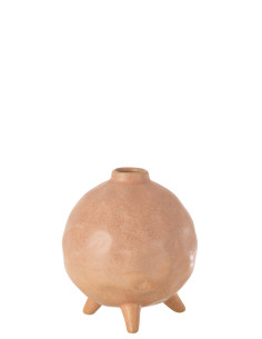 Vase Pied Rond en Céramique Rose/OrangeJ-Line