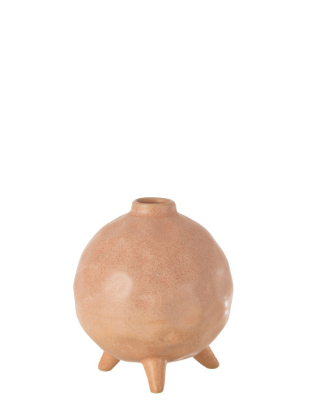 Vase Pied Rond en Céramique Rose/OrangeJ-Line Vase Pied Rond en Céramique Rose/OrangeJ-Line