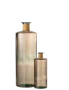 Vase Safari en verre marron clair grandJ-Line 2