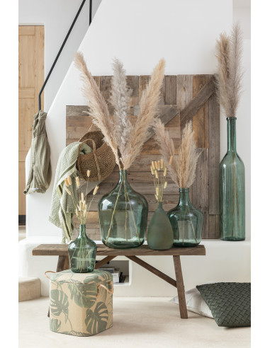 Vase Cancun en verre vert grandJ-Line