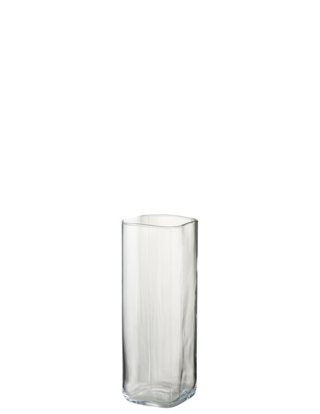 Vase Carré Transparent Petit à droiteJ-Line Vase Carré Transparent Petit à droiteJ-Line