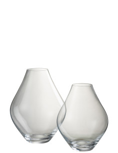 Vase en verre transparent grand AbbyJ-Line 2