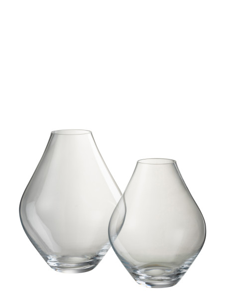 Vase en verre transparent grand AbbyJ-Line Vase en verre transparent grand AbbyJ-Line