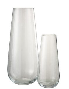 Vase en verre transparent grand LynaJ-Line 2