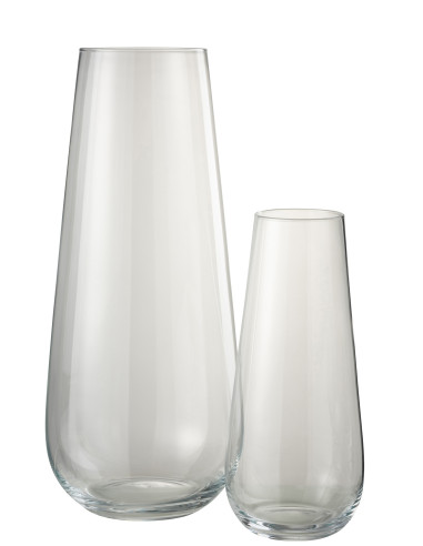 Vase en verre transparent grand LynaJ-Line