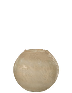 Vase Soda en verre rond doré grandJ-Line