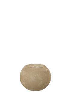 Vase Soda en verre rond doré petitJ-Line