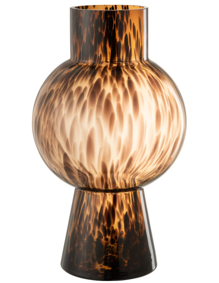 Vase Balle Point Marron Verre GrandJ-Line Vase Balle Point Marron Verre GrandJ-Line