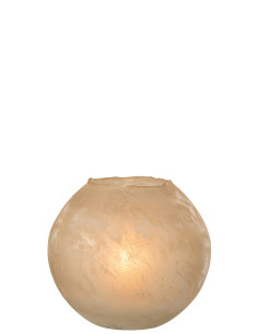 Vase Soda en verre rond doré grandJ-Line 2