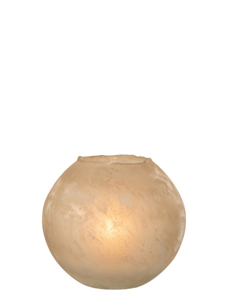 Vase Soda en verre rond doré grandJ-Line