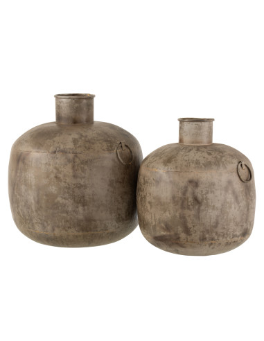 Vase Antique Rond Marron LargeJ-Line