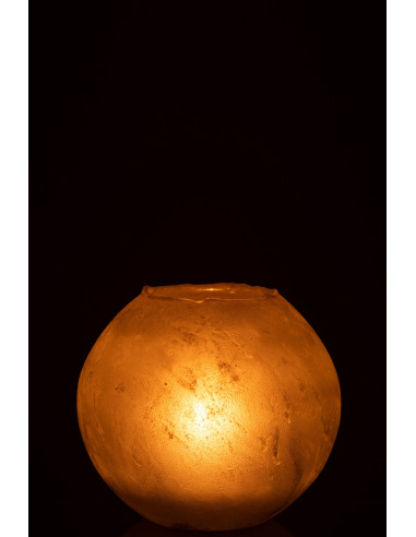 Vase Soda en verre rond doré grandJ-Line