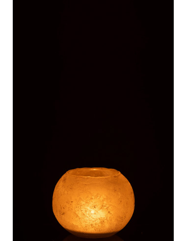 Vase Soda en verre rond doré petitJ-Line