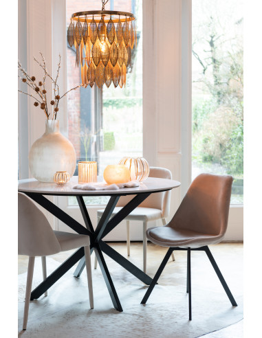 Vase Soda en verre rond doré petitJ-Line