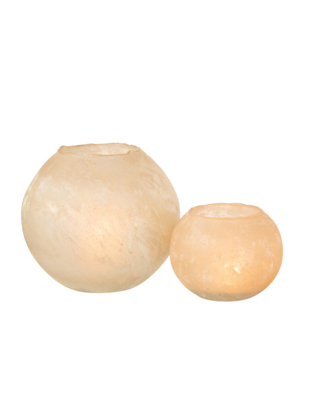 Vase Soda en verre rond doré grandJ-Line