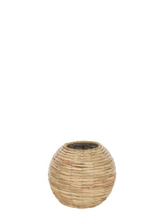 Vase Yumi Boule Paille Naturelle MoyenJ-Line
