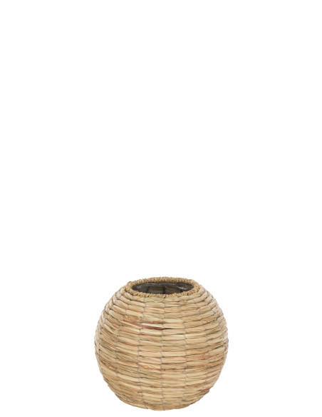 Vase Yumi Boule Paille Naturelle MoyenJ-Line Vase Yumi Boule Paille Naturelle MoyenJ-Line