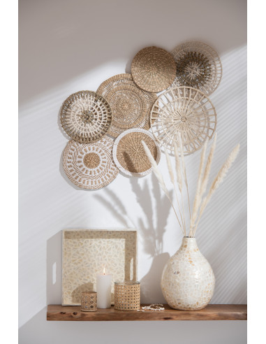 Vase Nuye Gouttes Coquillages / Bambou IvoireJ-Line