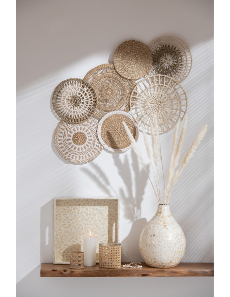 Vase Nuye Gouttes Coquillages / Bambou IvoireJ-Line