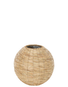 Vase Yumi Boule Paille Naturelle GrandJ-Line