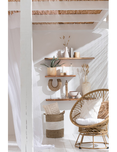 Vase Nuye Bouteille Coquillages/Papier IvoireJ-Line