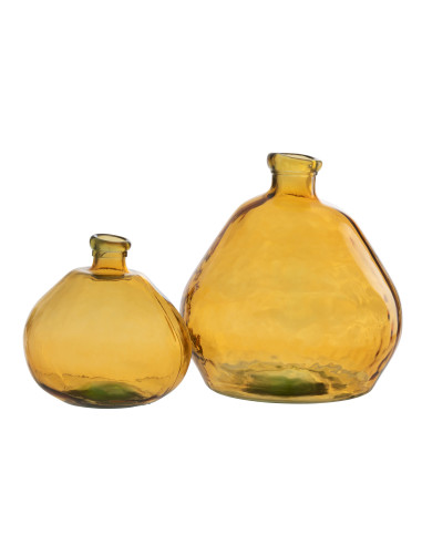 Grand vase en verre ocre LauraJ-Line