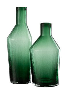 Bouteille décorative en verre vert grandJ-Line 2