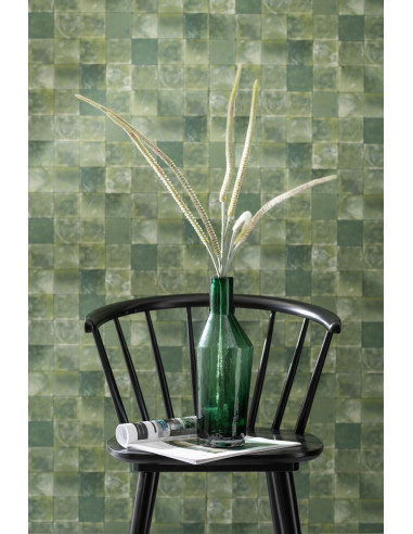 Bouteille décorative en verre vert grandJ-Line