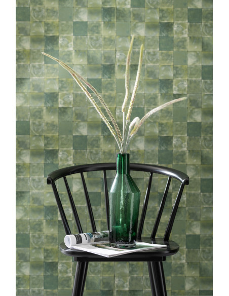 Bouteille décorative en verre vert grandJ-Line