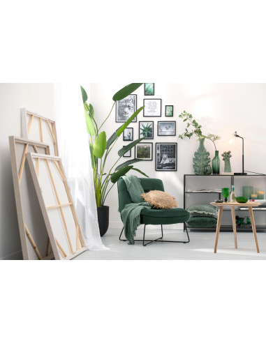 Bouteille décorative en verre vert grandJ-Line