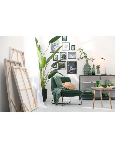 Bouteille décorative en verre vert grandJ-Line