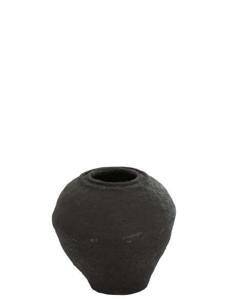 Vase en papier mâché noir petitJ-Line Vase en papier mâché noir petitJ-Line