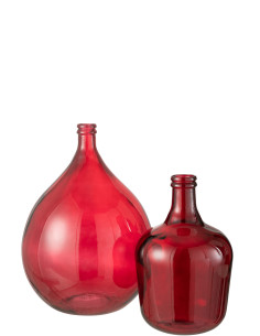 Grand vase en verre rougeJ-Line 2