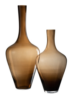 Vase Joni en verre ambre grandJ-Line 2