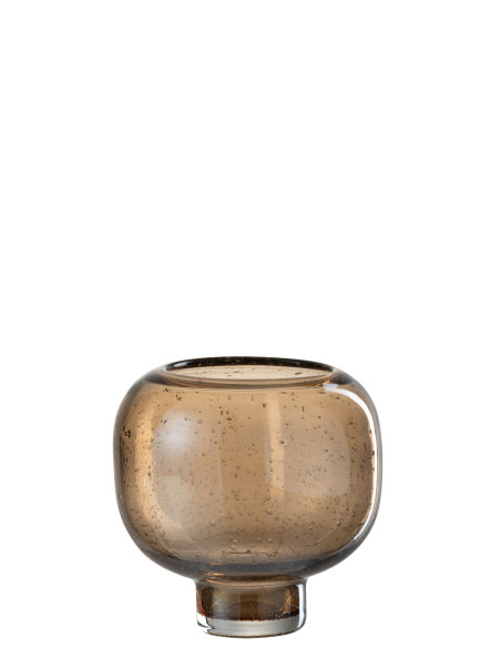 Vase Sur Pied En Verre Rond Ambre PetitJ-Line Vase Sur Pied En Verre Rond Ambre PetitJ-Line