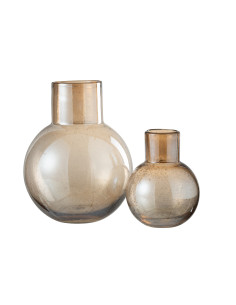 Vase en verre ambre avec col largeJ-Line 2