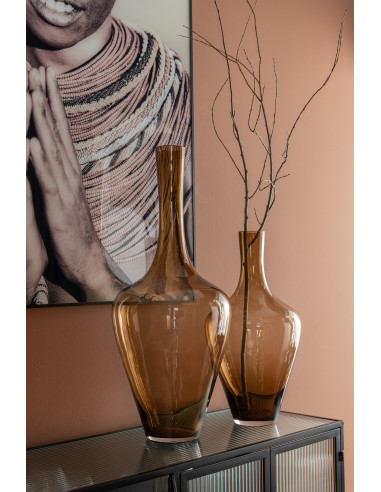 Vase Joni en verre ambre grandJ-Line