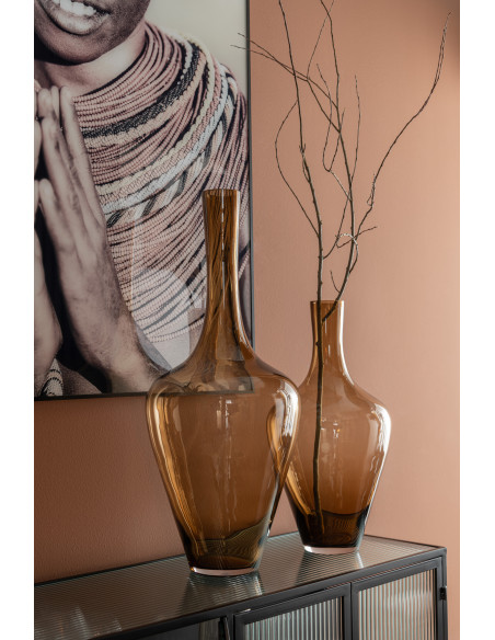 Vase Joni en verre ambre grandJ-Line